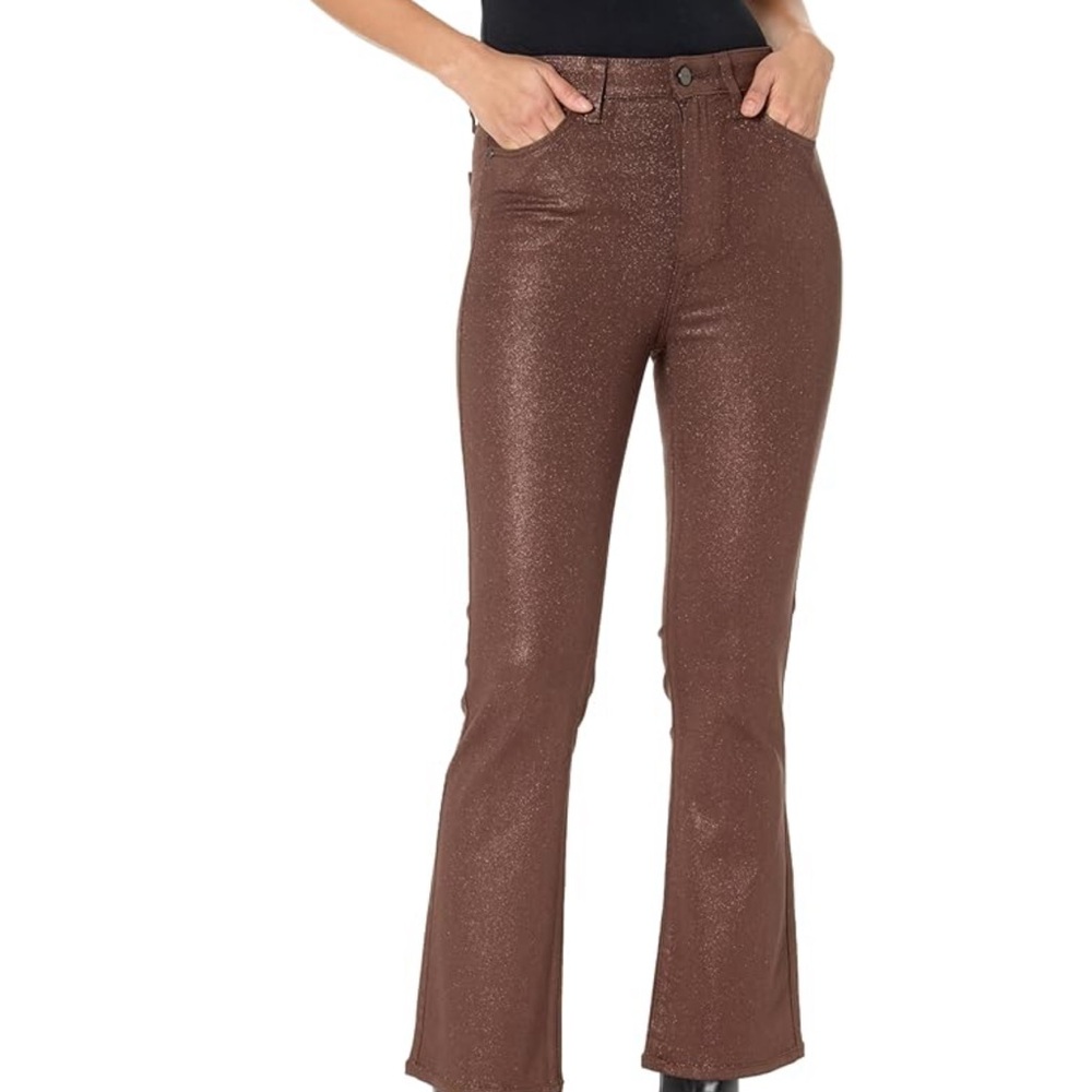 PAIGE Women’s Claudine Bronze Shimmer Cropped Pants